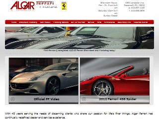 Web site www.algarferrari.com, Algar Ferrari Of Philadelphia