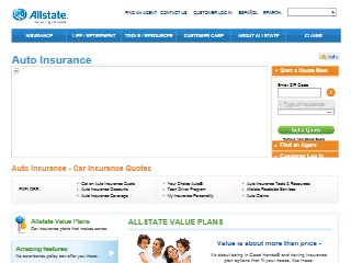 Web site www.allstateauto.com, Allstate Used Cars