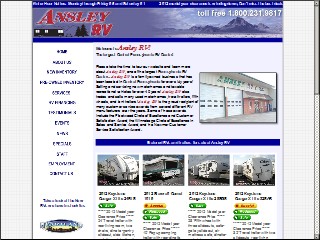 Web site www.ansleyrv.com, Ansley RV