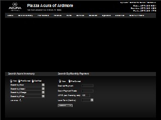 Web site www.ardmoreacura.com, Piazza Acura Of Ardmore
