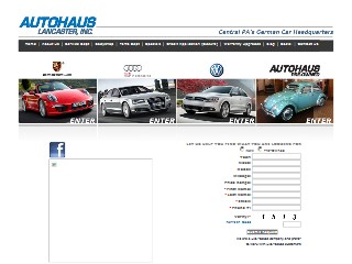 Web site www.autohaus.com, Autohaus Lancaster Inc