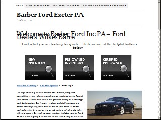 Web site www.barberfordinc.com, Barber Ford