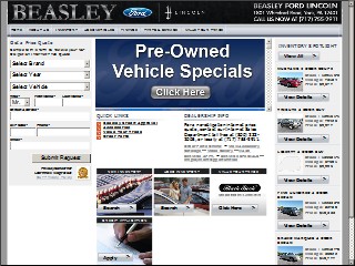 Web site www.beasleyford.com, Carl Beasley Ford Inc