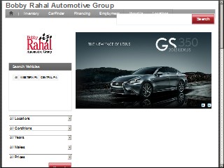Web site www.bobbyrahal.com, Bobby Rahal Lexus