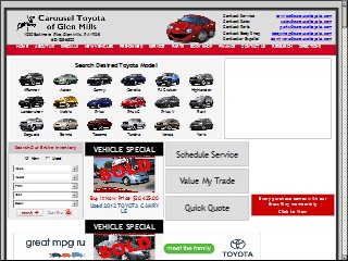Web site www.carouseltoyota.com, Carousel Hyundai