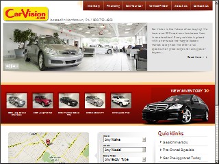 Web site www.carvision.com, Norristown Auto Sales