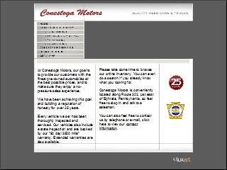 Web site www.conestogamotors.com, Conestoga Motors