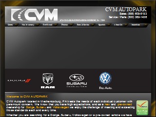 Web site www.cvmautopark.com, Faulkner INFINITI of Mechanicsburg