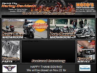 Web site www.echd.com, Electric City Harley-Davidson