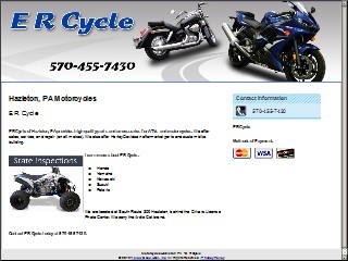 Web site www.ercycle.com, E R Cycle