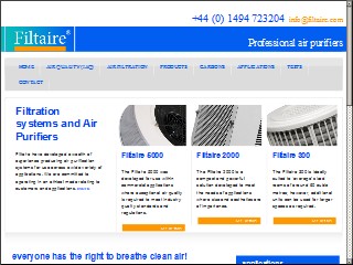 Web site www.filtaire.com, General Aire Systems Inc