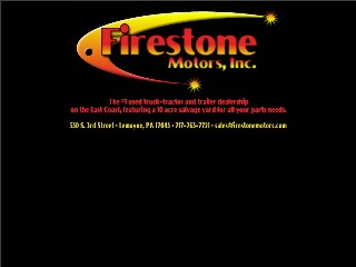 Web site www.firestonemotors.com, Firestone Motors Inc