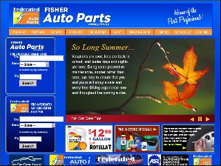 Web site http://www.fisherautoparts.com, Fisher Auto Parts