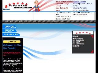 Web site www.fivestarsuzuki.com, Five Star Suzuki