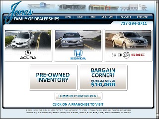 Web site www.gojones.com, Jones Dealerships