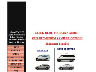 Web site www.goodtou.com, Good To U Auto Center