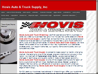 Web site http://www.hovisauto.com, Hovis Auto & Truck Supply Inc