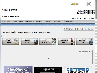 Web site www.klicklewis.com, Klick Lewis Chevrolet Buick