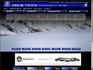 Web site www.krausetoyota.com, Krause Toyota