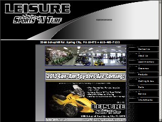 Web site www.leisureequipmentinc.com, Leisure Equipment