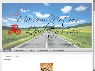 Web site www.marcummotors.com, Frank Marcum Motors