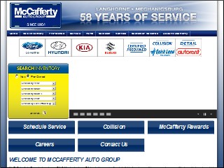 Web site www.mccafferty.com, Mc Cafferty Auto Brokers