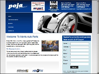 Web site www.morrisautoparts.com, Morris Auto Parts