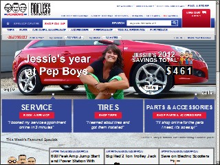 Web site www.pepboys.com, Pep Boys