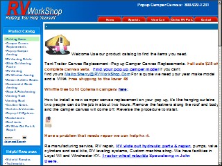 Web site www.rvworkshop.com, RVWORKSHOP.COM