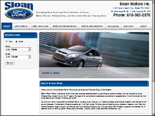 Web site www.sloanford.com, Fred Beans Ford of Exton