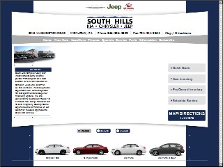 Web site www.southhillschrysler.com, South Hills Chrysler Dodge Jeep Ram Fiat