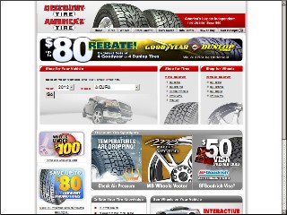 Web site www.tires.com, Just Tires