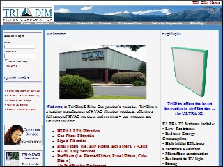 Web site www.tridim.com, Tri-Dim Filter Corporation
