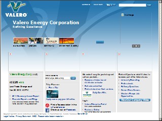Web site http://www.valero.com, Valero