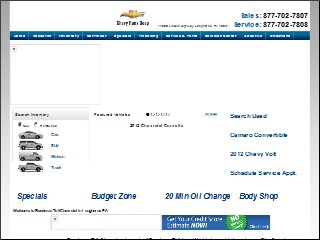 Web site www.weedchevy.com, Weed Chevrolet Co