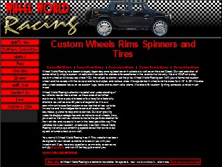 Web site www.wheelworldracing.com, Wheel & Tire Distributors