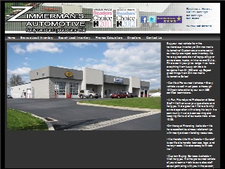 Web site www.zimmermansusedcars.com, Zimmerman's Used Cars